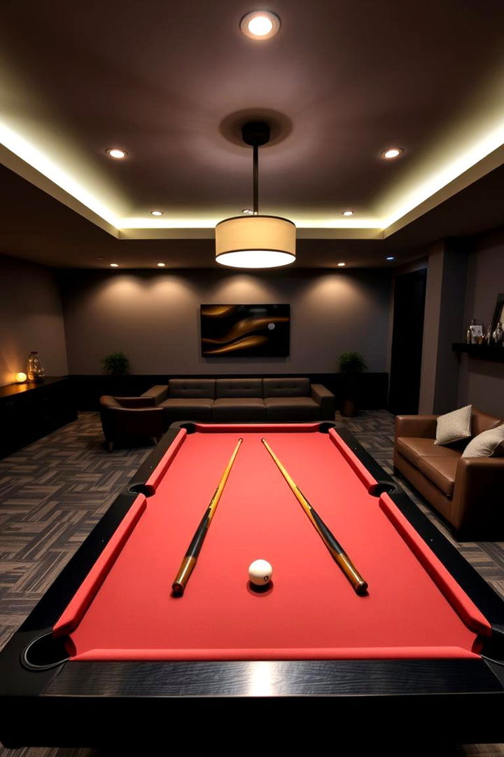 Pool Table Paradise - 22 Basement Game Room Ideas