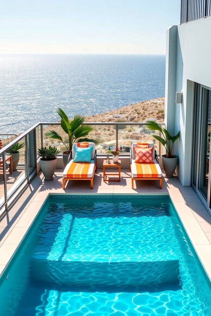 Poolside Balcony Delight - 22 Penthouse Balcony Ideas