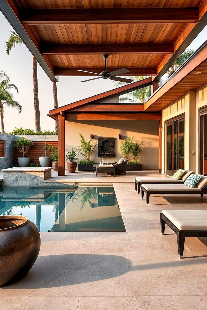 Poolside Deck Features - 22 Mobile Home Deck Ideas