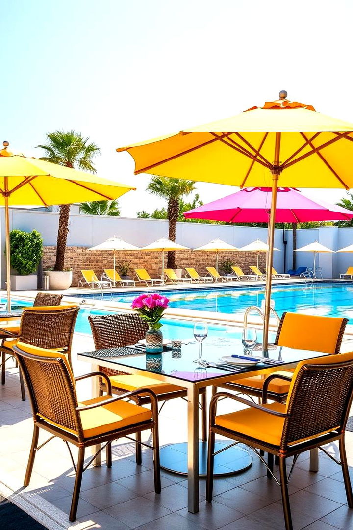 Poolside Dining - 22 Outdoor Dining Area Ideas