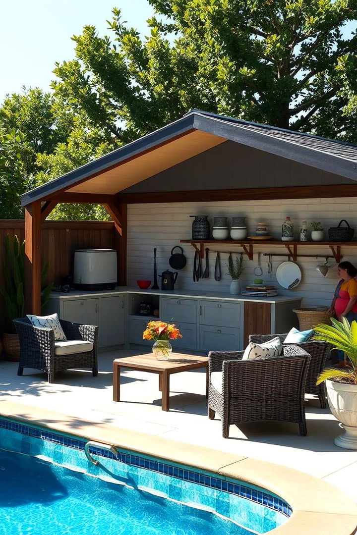 Poolside Garden Shed - 22 Garden Shed Ideas