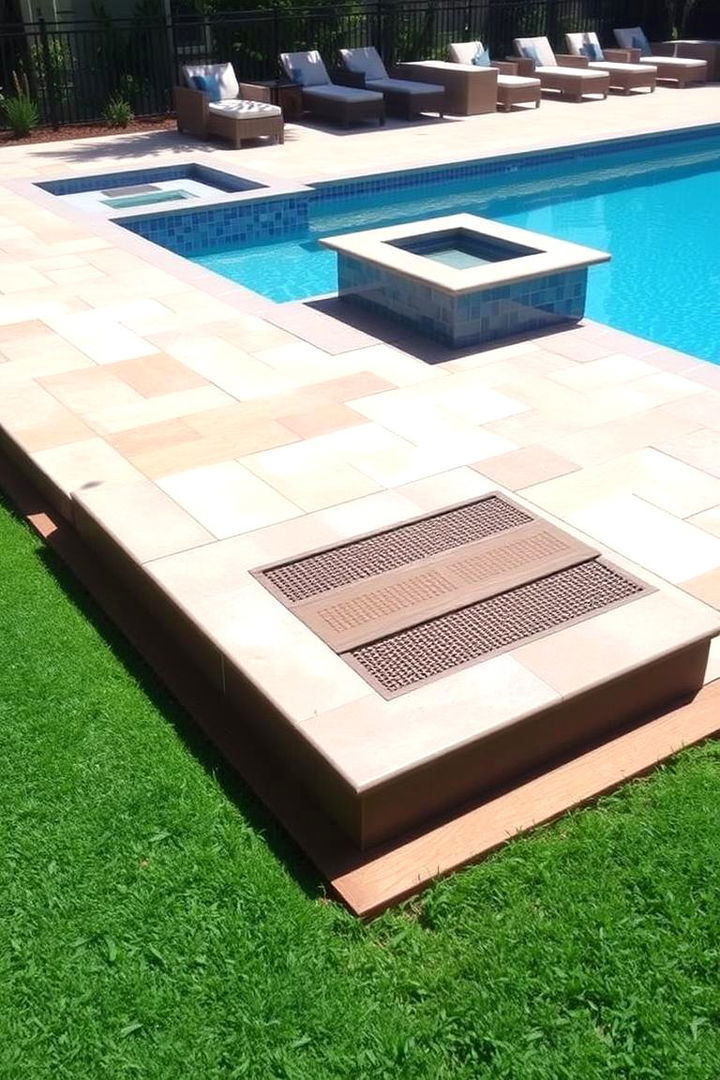 Poolside Ground Deck - 22 Ground Level Deck Ideas