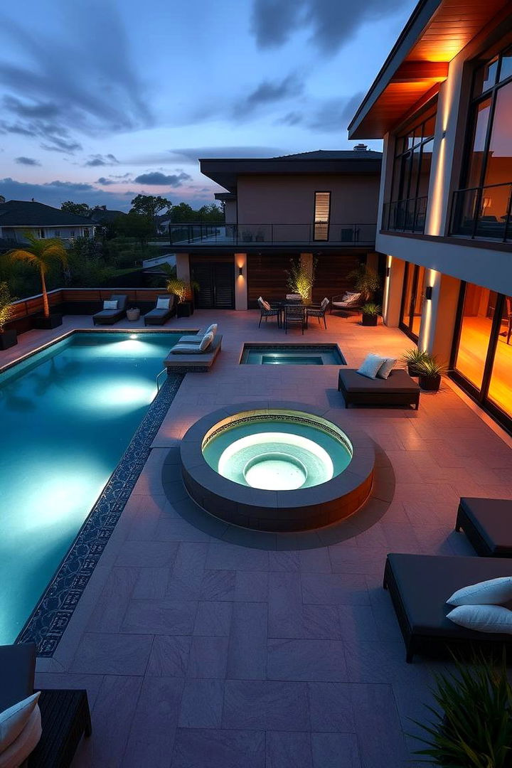 Poolside Hybrid Spaces - 22 Hot Tub Landscaping Ideas
