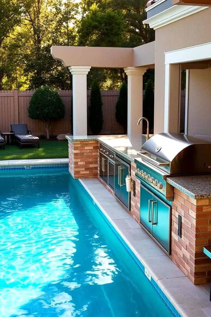 Poolside Outdoor Kitchen Concept - 22 above ground pool ideas