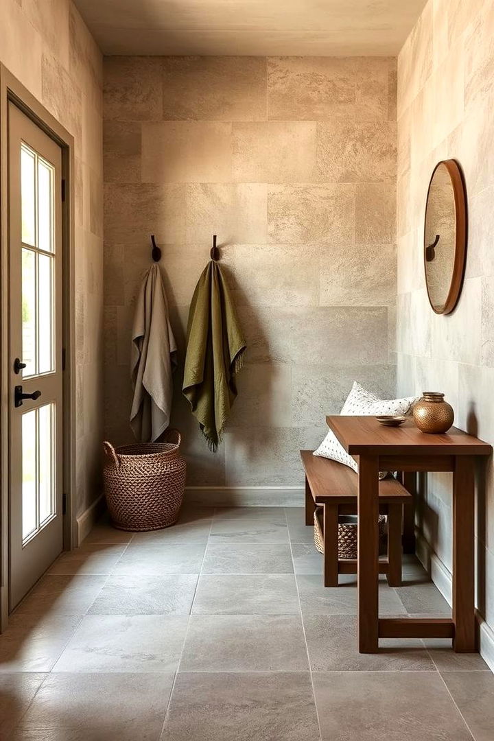Porcelain Rustic Look - 22 Mudroom Floor Ideas