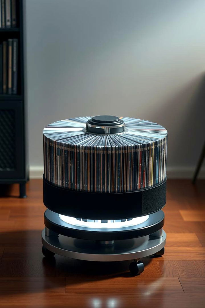 Portable CD Case Carousel - 22 Cd Storage Ideas