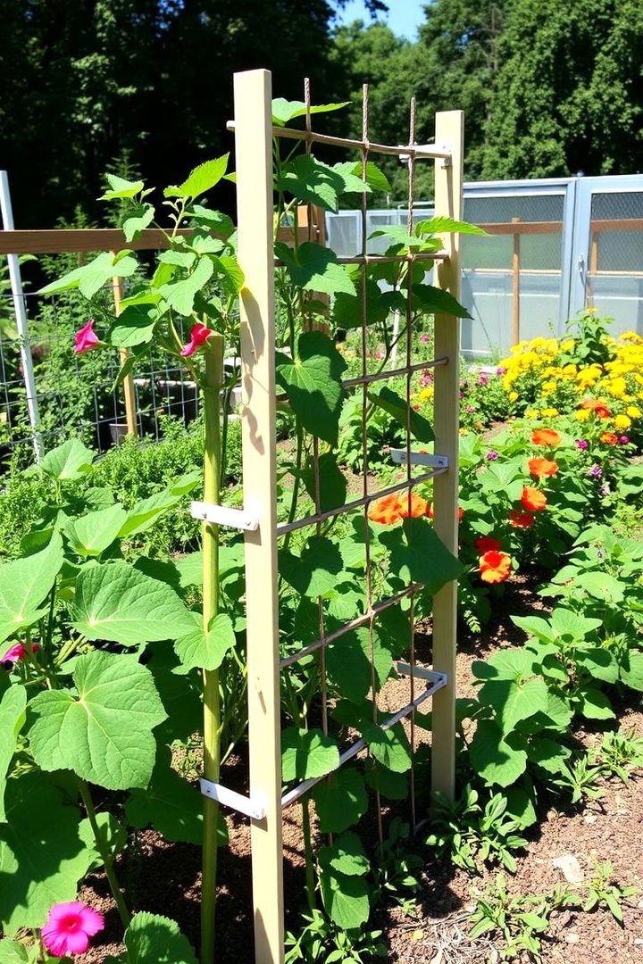 Portable Cucumber Trellis - 22 Cucumber Trellis Ideas