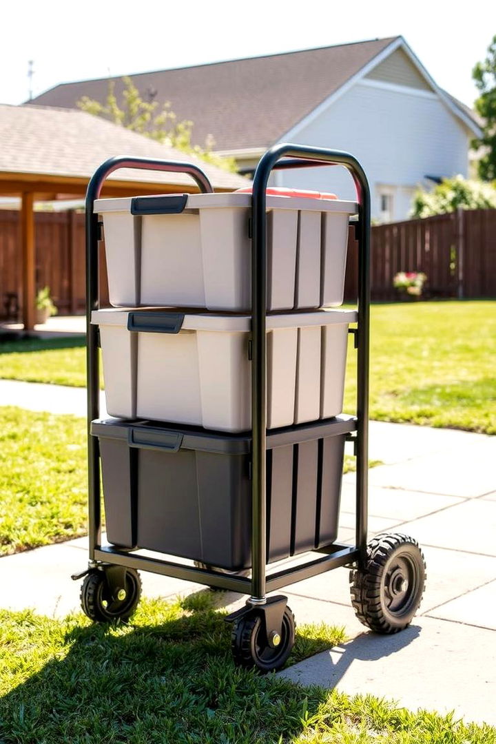 Portable Outdoor Storage Carts - 22 Outdoor Storage Ideas