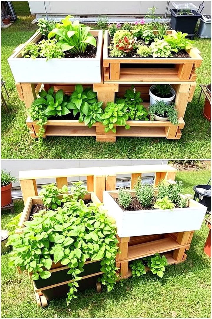 Portable Pallet Garden - 22 Pallet Garden Ideas