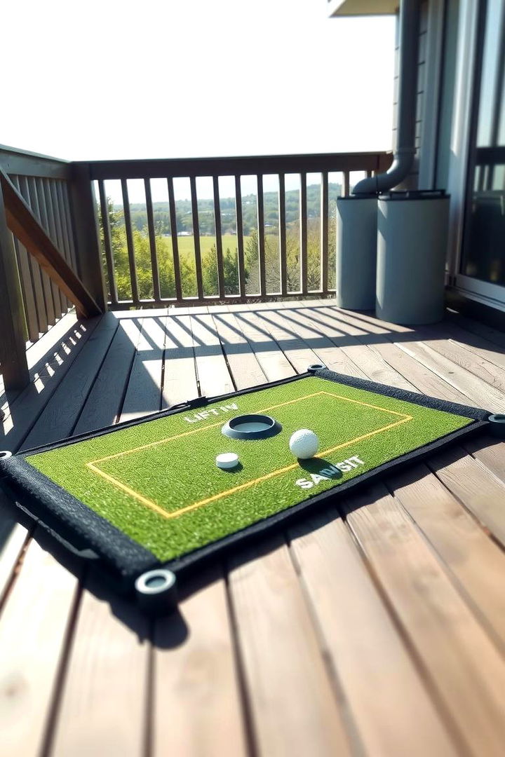 Portable Putting Mat Setup - 22 Backyard Putting Green Ideas