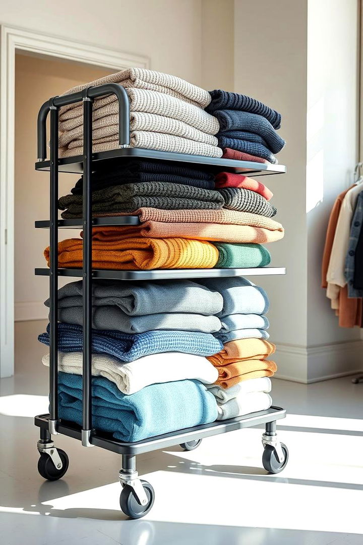 Portable Rolling Carts - 22 sweater storage ideas