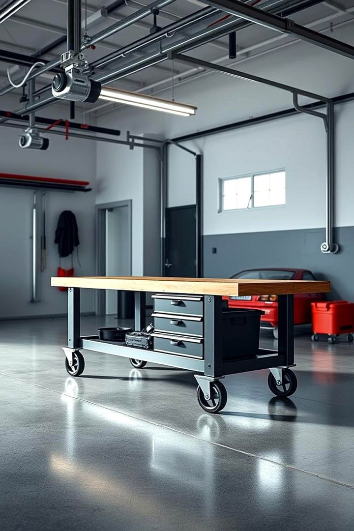 Portable Rolling Workbench - 22 Garage Workbench Ideas