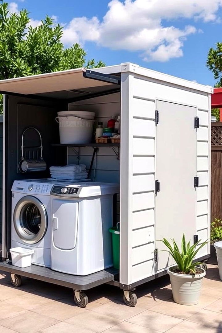 Portable Utility Laundry Haven - 22 Outdoor Laundry Area Design Ideas