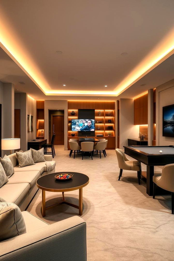 Posh Family Game Room - 22 Luxury Game Room Ideas