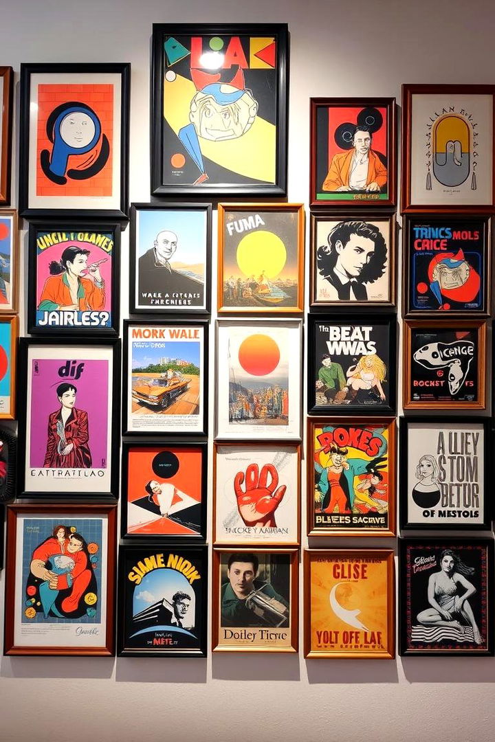 Poster Collage Displays - 22 90s Bedroom Decor Ideas
