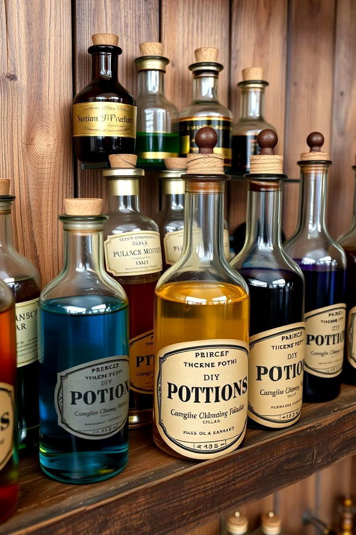 Potion Bottle Decor Display - 22 Harry Potter Decor Ideas