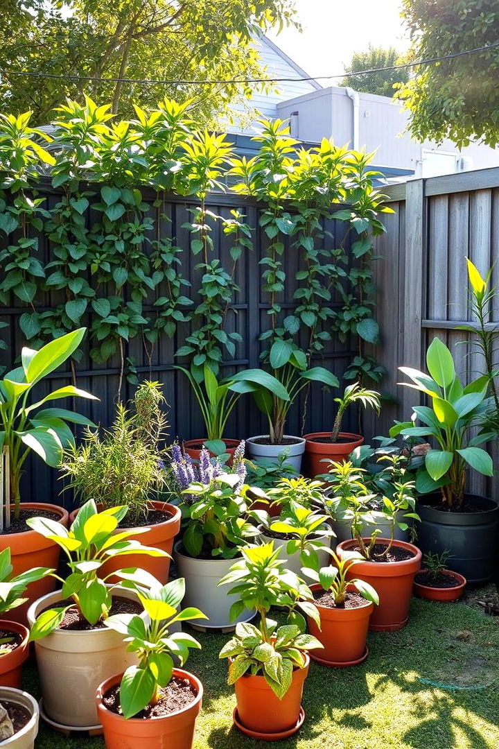 Potted Plant Arrangements for Flexible Privacy - 22 Backyard Privacy Ideas
