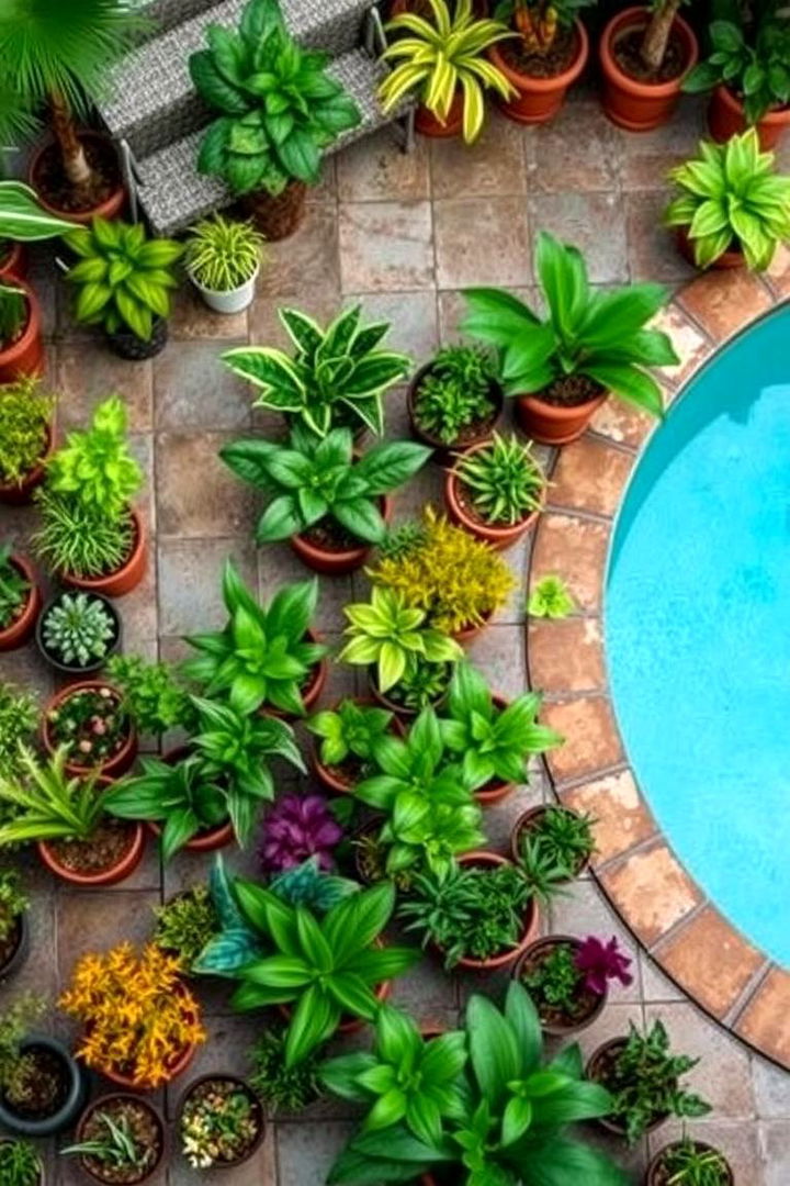 Potted Plants for Versatile Privacy - 22 Pool Privacy Ideas