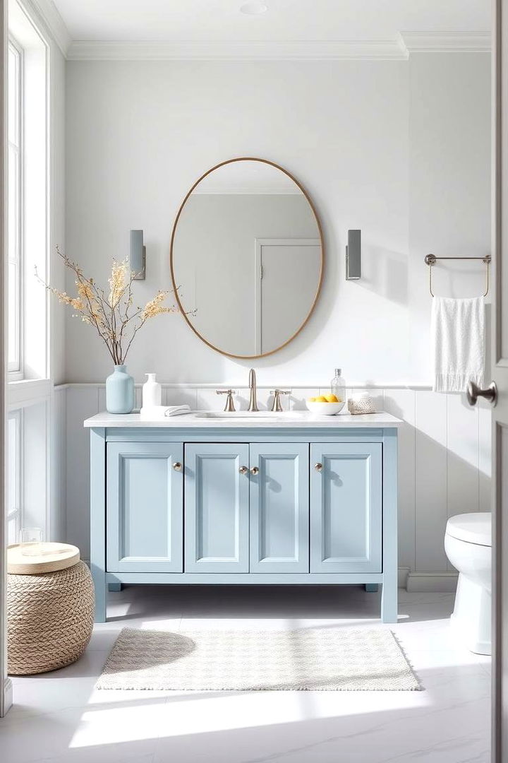 Powder Blue Sophistication - 22 Blue Bathroom Vanity Ideas