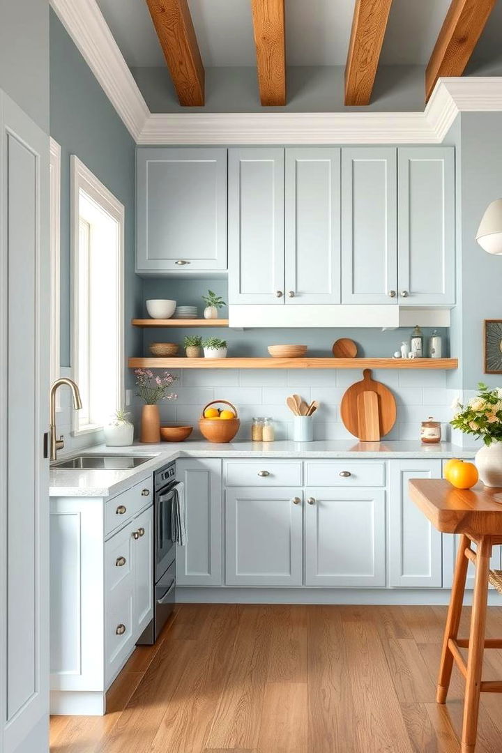 Powder Blue Walls - 22 Blue Kitchen Ideas