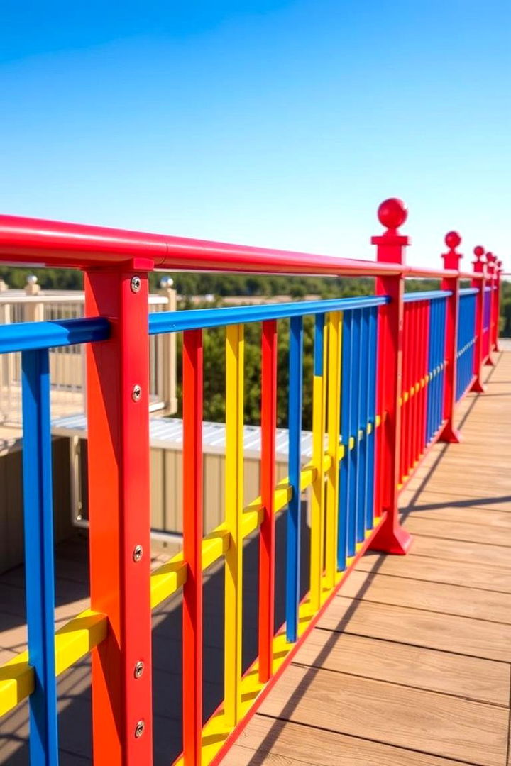 Powder Coated Durability - 22 Metal Deck Railing Ideas