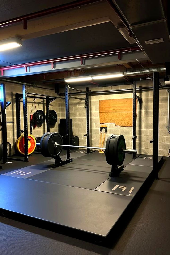 Powerlifting Platform - 22 Basement Gym Ideas
