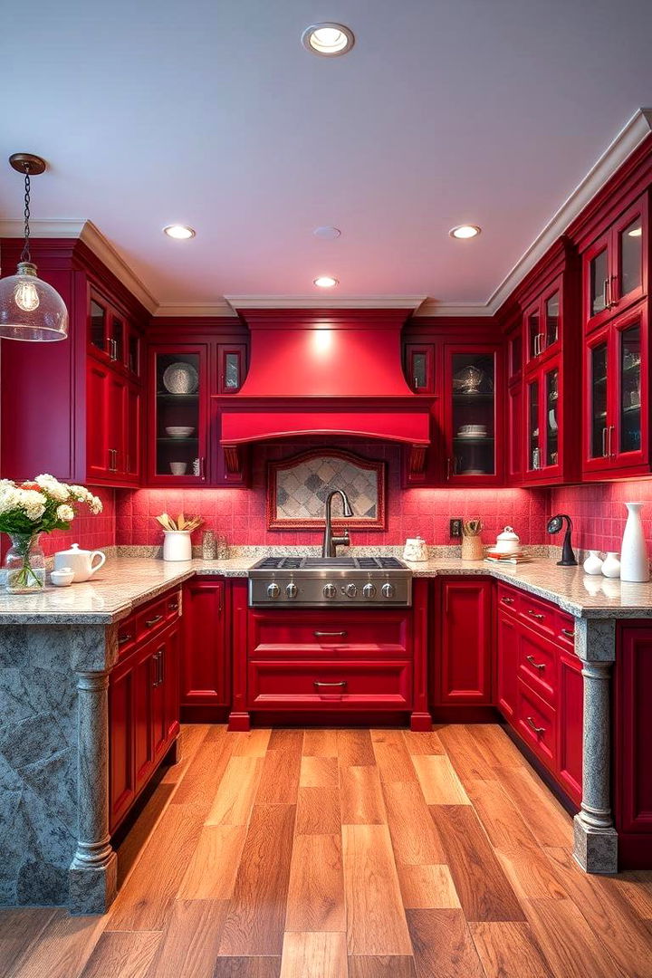 Premium Material Selection - 22 Red Kitchens