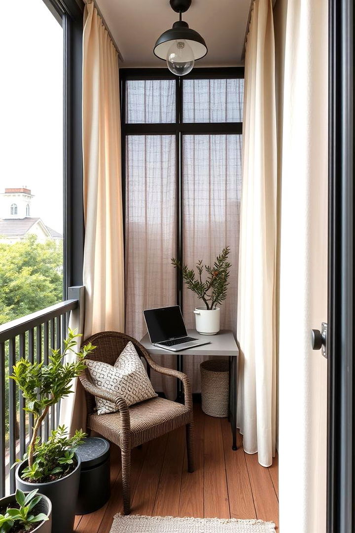 Privacy Enhancements and Partitions - 22 Balcony Office Ideas