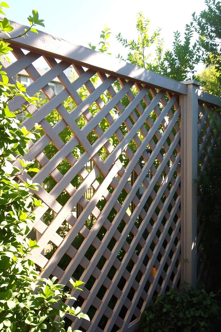 Privacy Enhancing Lattice Panels - 22 Front Yard Fence Ideas