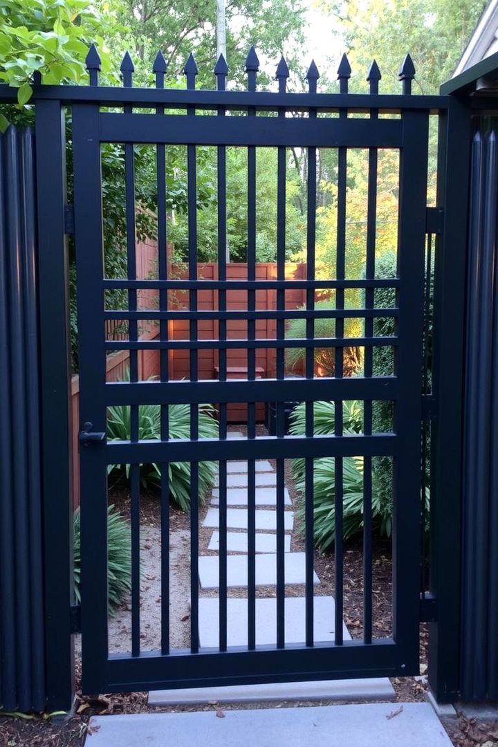 Privacy Enhancing Metal Barrier - 22 Metal Garden Gate Ideas