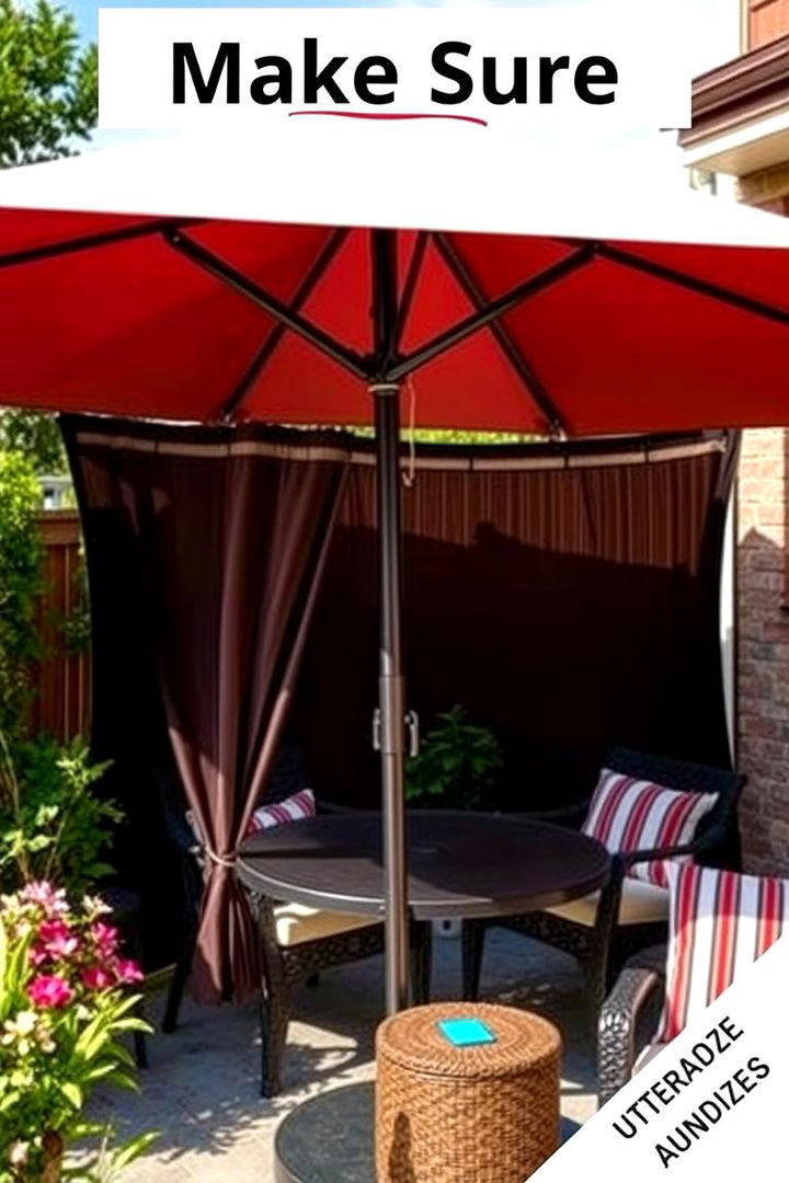 Privacy Umbrellas with Side Panels - 22 Patio Privacy Ideas