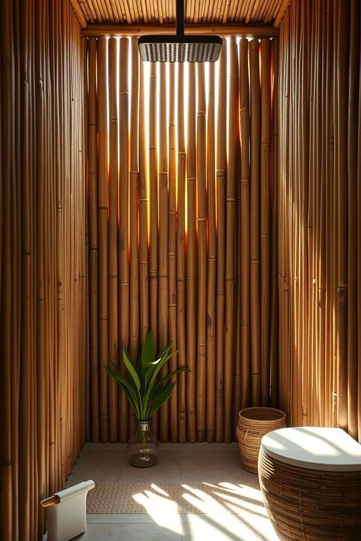 Private Bamboo Retreat Shower - 22 Outdoor Shower Ideas