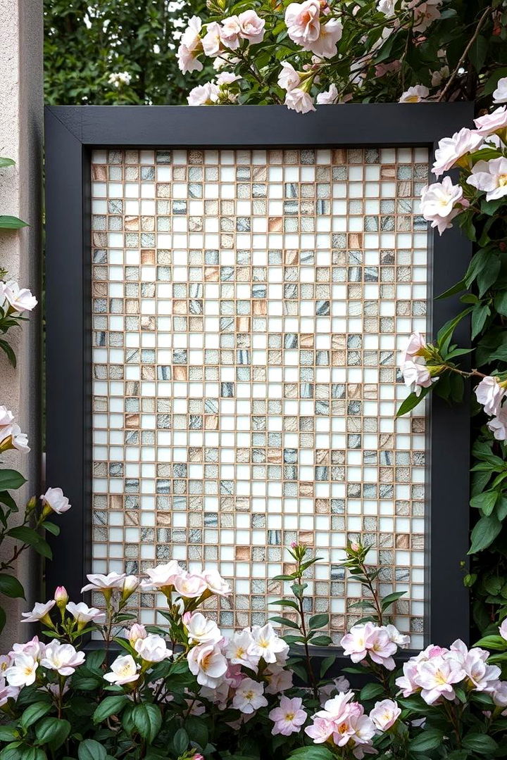 Private Mosaic Privacy Screens - 22 Mosaic Garden Ideas