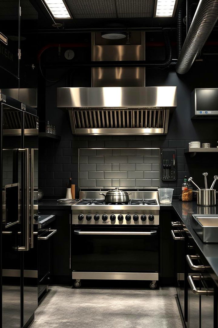 Professional Grade Cooking Features - 22 Kitchen With Black Appliances