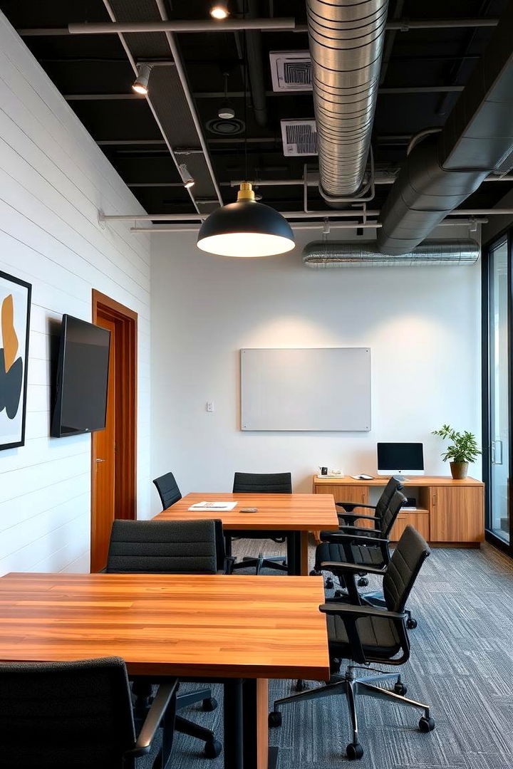 Professional Office Spaces with Shiplap Accents - 22 Shiplap Wall Ideas