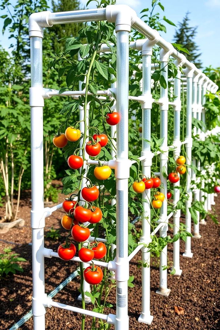 Professional PVC Pipe Tomato Trellis - 22 Tomato Trellis Ideas