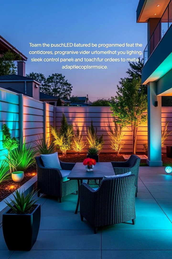 Programmable LED Features - 22 Covered Patio Lighting Ideas
