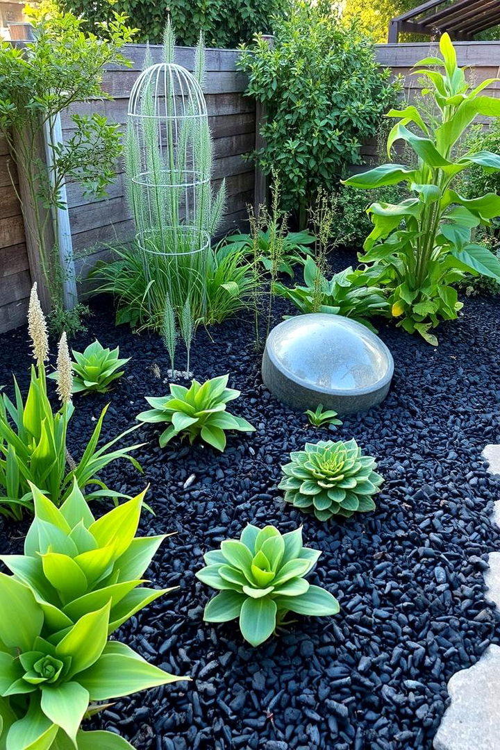 Promoting Sustainability and Eco Friendly Practices - 22 Black Mulch Landscaping Ideas