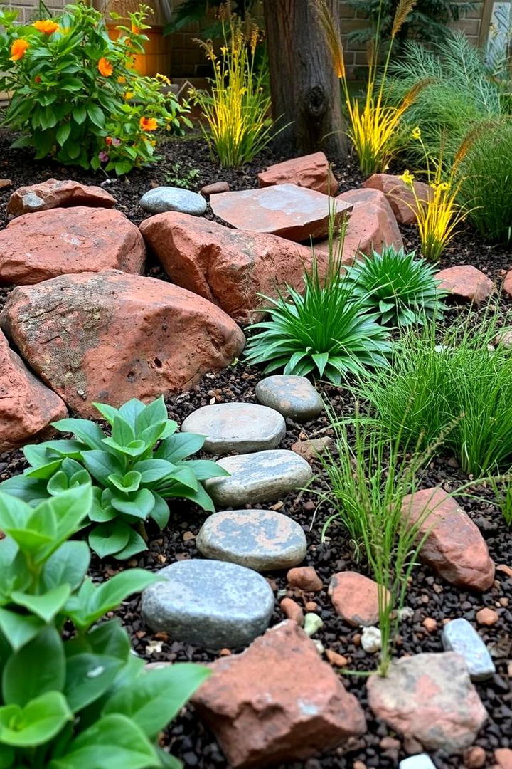 Promoting Sustainable Garden Resources - 22 Red Lava Rock Landscaping Ideas