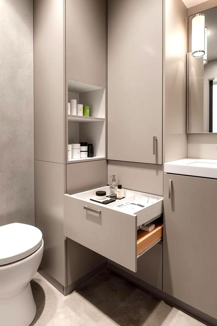 Pull Out Drawers - 22 Small Bathroom Storage Ideas