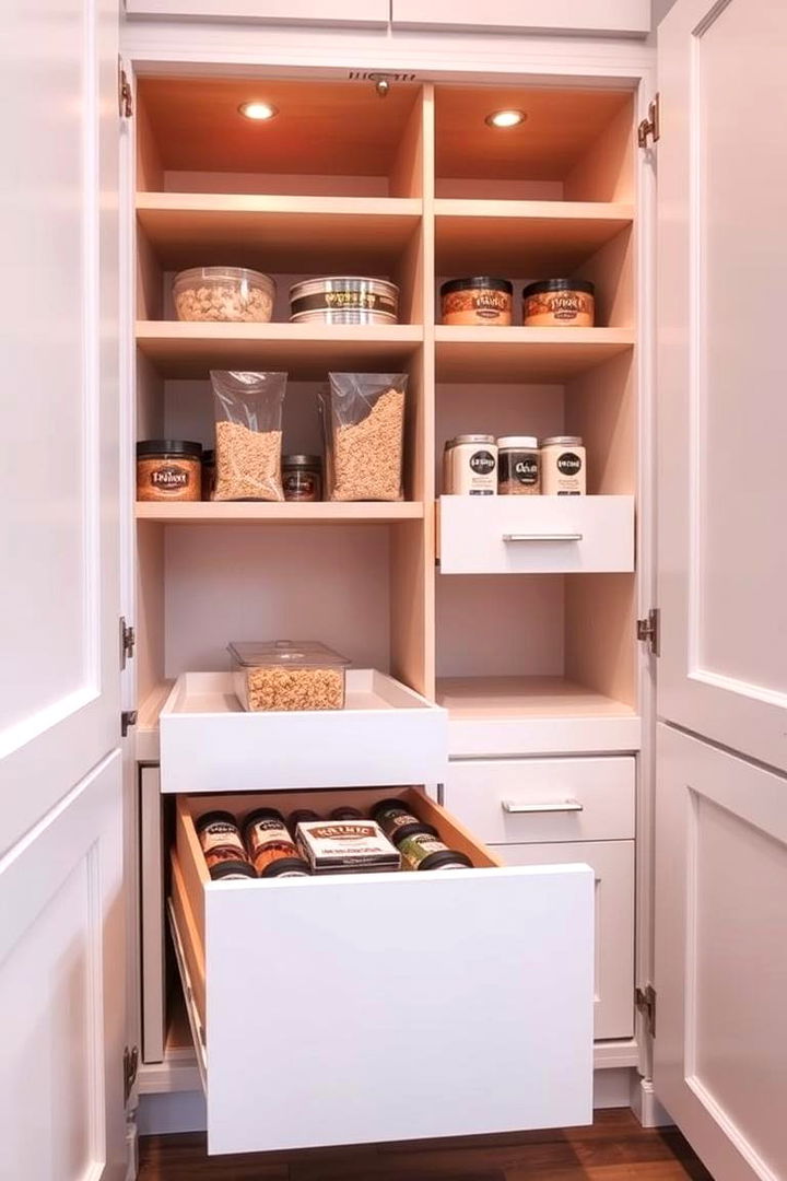 Pull Out Pantry Drawers - 22 Walk in Pantry Ideas