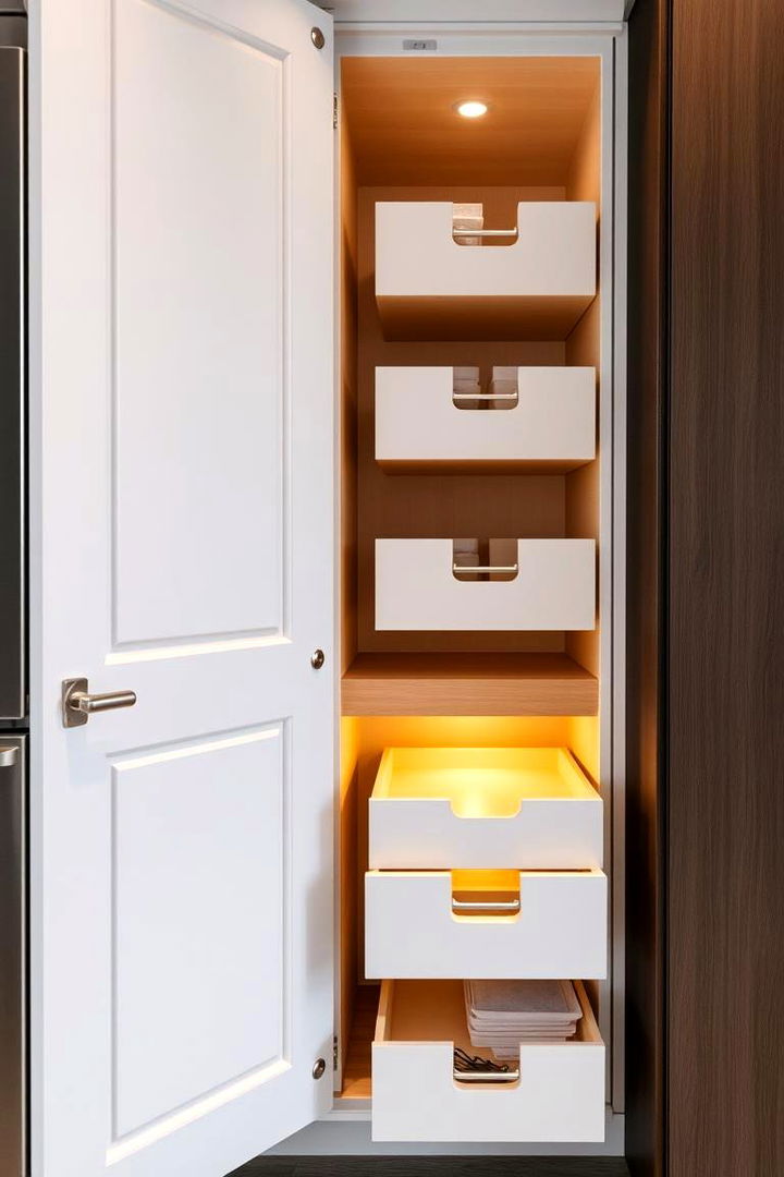 Pull Out Pantry Drawers - 22 Corner Pantry Ideas