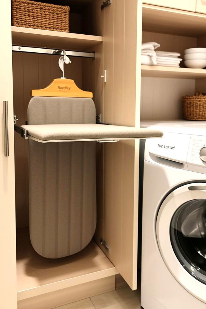 Pull out Ironing Boards - 22 Small Laundry Room Ideas With a Top Load Washing Machine