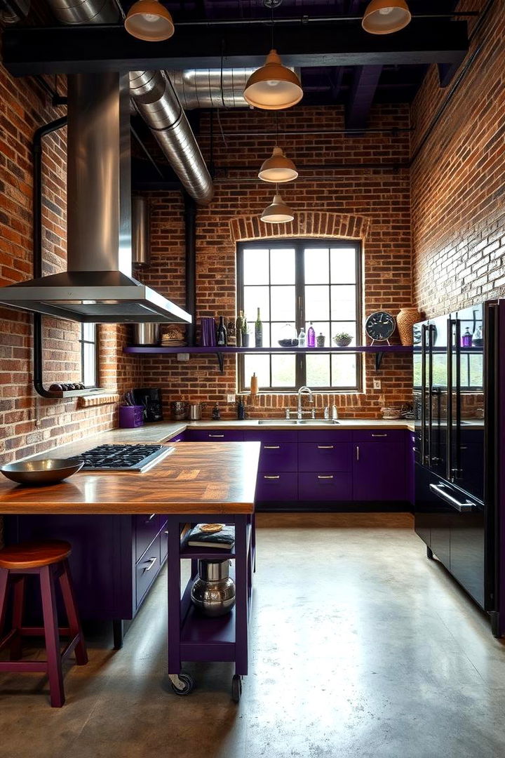 Purple Industrial Edge - 22 Purple Kitchen Ideas