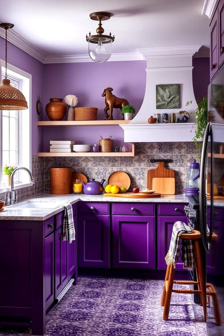 Purple Mix and Match Styles - 22 Purple Kitchen Ideas