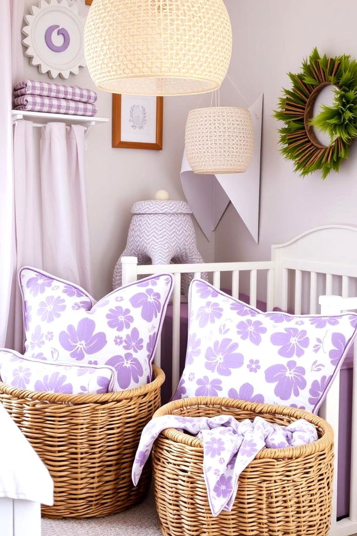 Purple Patterned Accessories - 22 Purple Nursery Ideas