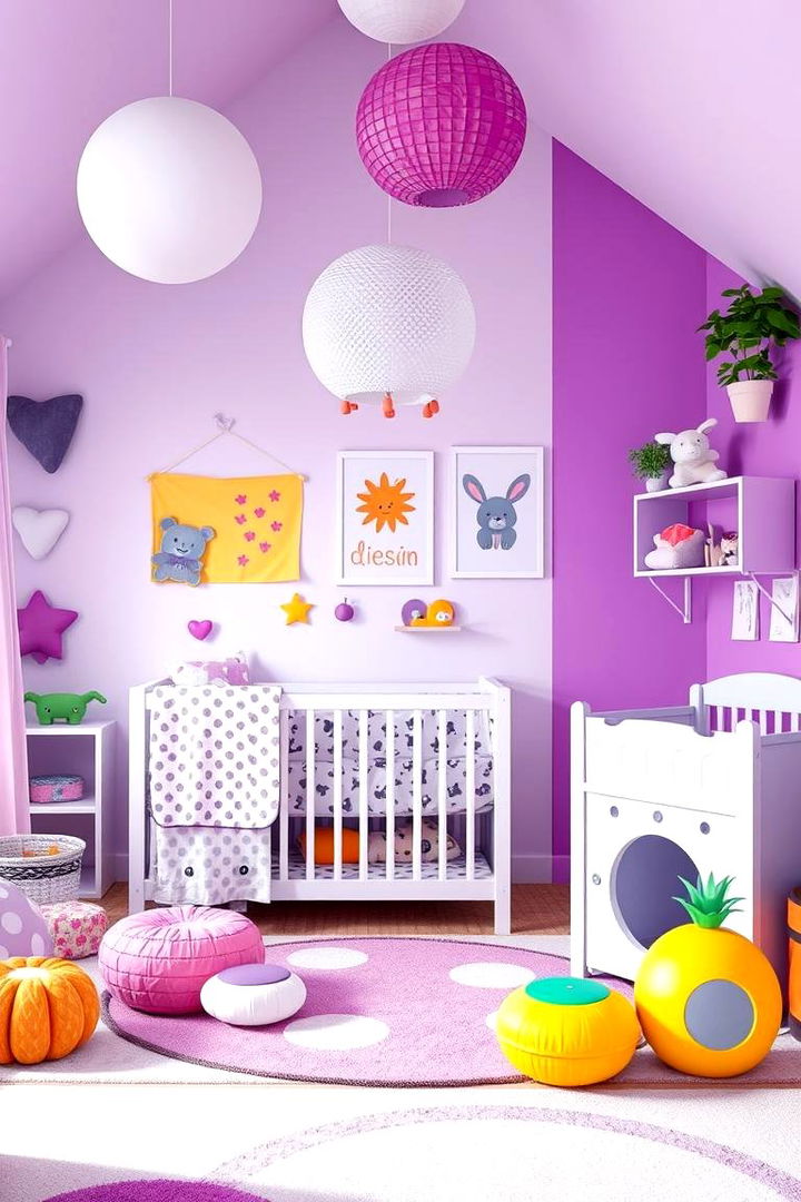Purple Play Zones - 22 Purple Nursery Ideas