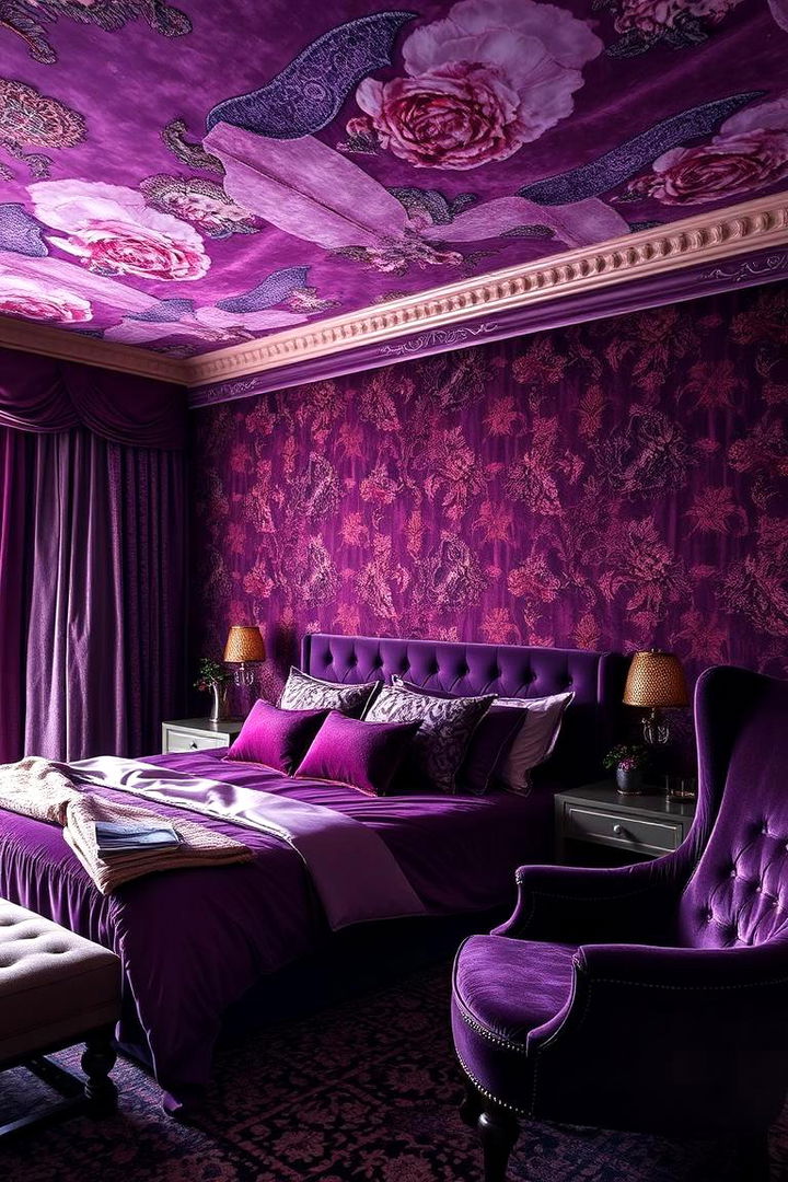 Purple Textured Layers - 22 Purple Bedroom Ideas