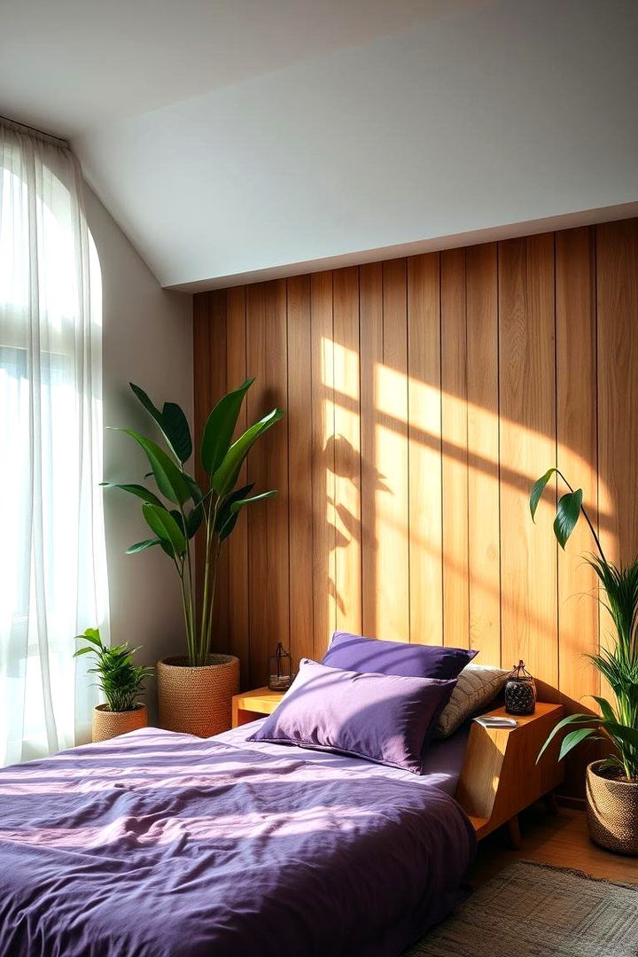 Purple with Natural Elements - 22 Purple Bedroom Ideas