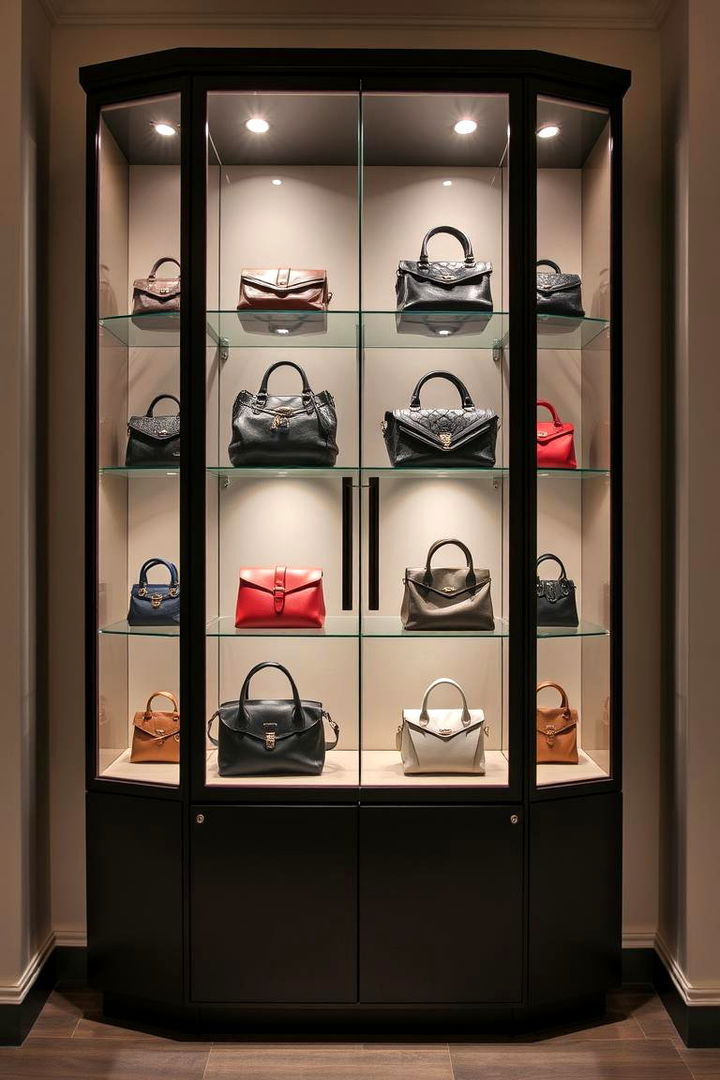 Purse Display Cabinet - 22 Purse Storage Ideas